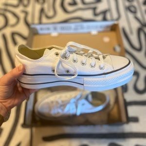 White Platform Converse